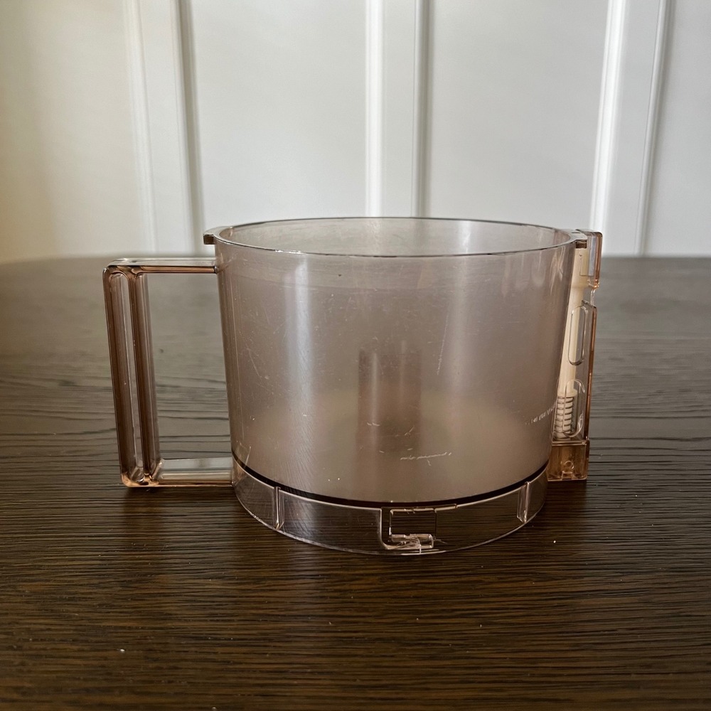 Vtg Cuisinart DLC-505 Replacement Work Bowl Food Processor Amber Plastic